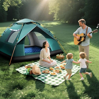 2-3 Person Camping Tent Automatic Instant Pop-Up Tents for Camping Easy and Quick Setup Camping Tent Waterproof Tent Family Tent for Camping/Backpacking/Hiking/Beach/Backyard/Outdoor Events