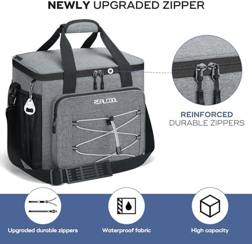 RealCool 35/45 Can Collapsible Soft Cooler Bag, Leakproof Ice Chest
