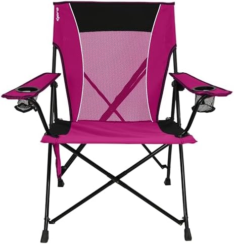 Kijaro Dual Lock Portable Camping Chairs - Enjoy the Outdoors with a Versatile Folding Chair for Sports, Lawn - Dual Lock Feature Locks Position – Hanami Pink