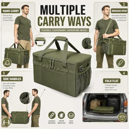 40L Waterproof 600D Camping Storage Bag Modular Organizer Outdoor Gear Kitchen Carry Case