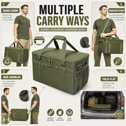 40L Waterproof 600D Camping Storage Bag Modular Organizer Outdoor Gear Kitchen Carry Case