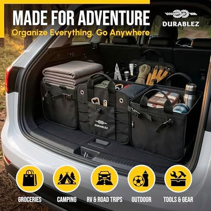 Extra Large Car Trunk Organizer System, Modular & Collapsible, Black