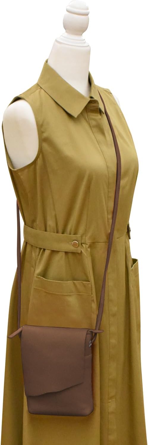 ili New York Leather Mini Sac Crossbody - Genuine Leather Crossbody Bags for Women with RFID Blocking, Adjustable Strap