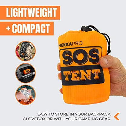 MEKKAPRO Emergency Shelter Survival Tent, Waterproof Camping Kit - 2 Person