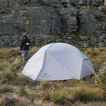 Naturehike Mongar 2-Person 3-Season Backpacking Tent Lightweight Waterproof Double Layer Easy Setup Camping Hiking Tent with Footprint