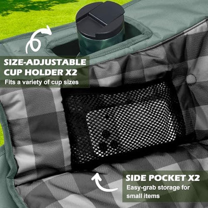 Youtanic 60" Extra Double Camping Chair for Adults, 700lbs Padded Loveseat