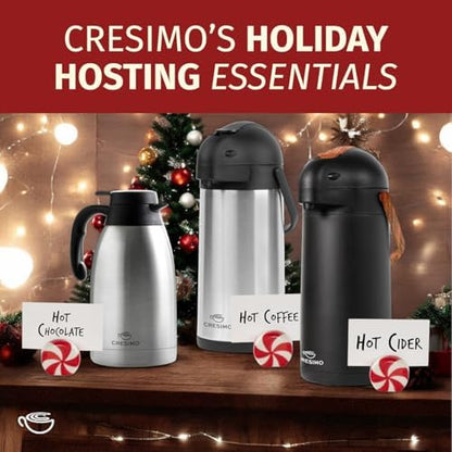Thermal Coffee Carafe 74Oz, Keeps Drinks Hot for 12 hrs & Cold for 36 hrs