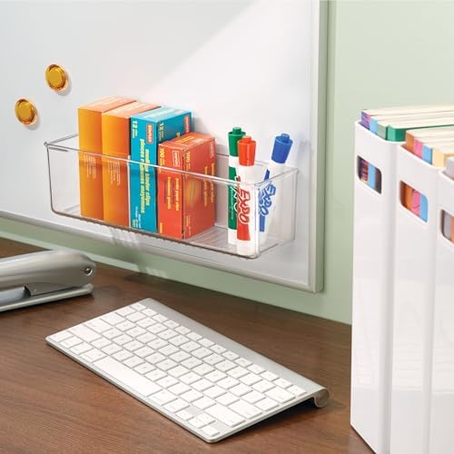 iDesign Adhesive Organizer Bin, Set of 2, Clear
