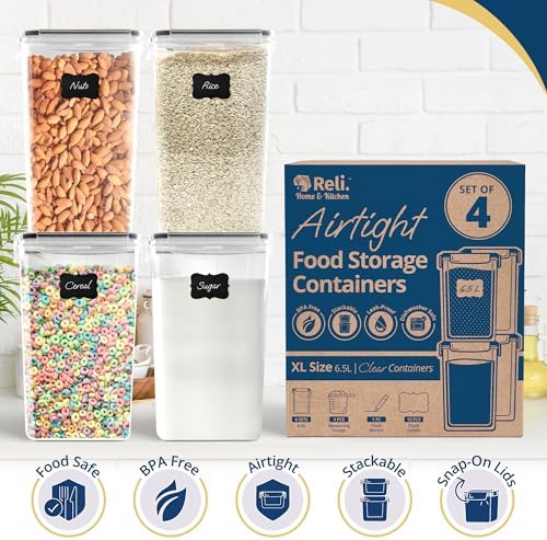 Reli. 6.5L Airtight Food Storage Containers with Lids | XL