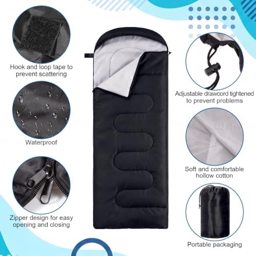 Junkin 12/36 Pcs Camping Sleeping Bags for Adult