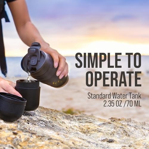 Wacaco Minipresso GR, Portable Espresso Machine, Compatible Ground Coffee, Hand Coffee Maker, Travel Gadgets, Manually Operated, Perfect for Camping, Hiking