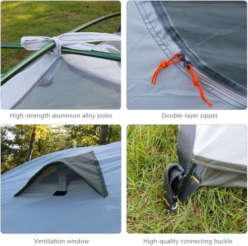 HILLMAN 1/2/3/4 Person Tents for Camping Instant Lightweight Backpacking Tents Easy Set Up Waterproof Family Camping Tent with Rainfly & Carry Bag Portable Dome Tent for Camping Hiking & Traveling