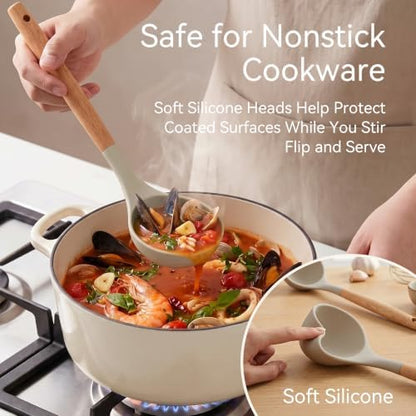 Silicone Kitchen Utensils Set, Heat-Resistant Cooking Utensils, BPA-Free