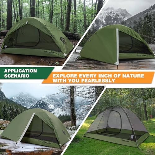 1/2/3/4 Person Lightweight Backpacking Tent, Waterproof Camping Hiking Tent