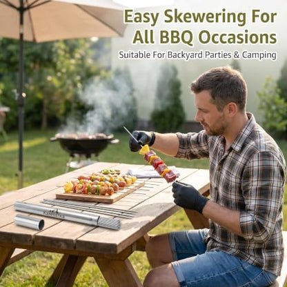 50 Pack 13.5 Inch Stainless Steel BBQ Skewers