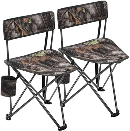REDCAMP 2 Pack Tall Tripod Chairs for Adults, Folding Lightweight Portable Golf Chairs
