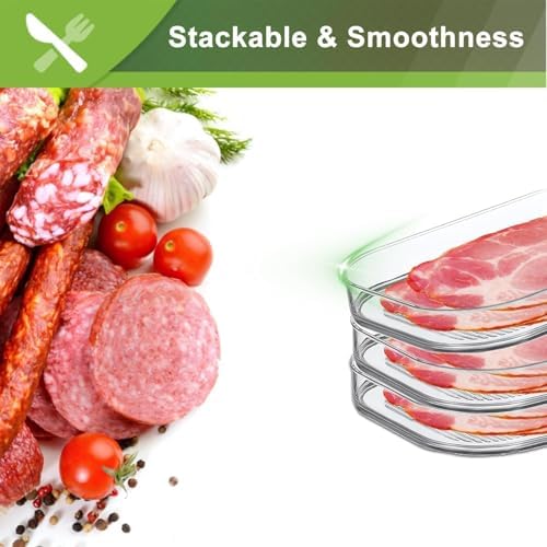 Deli Meat Container for Fridge, Stackable Food Storage Boxes with Lid for Cold Cuts, Salami, Deli, Lunch Meat, BPA Free, 18.6oz