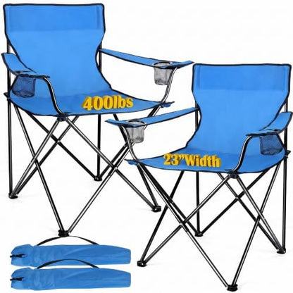 Joyfair Camping Chairs for Lawn & Beach, Large for Adults, Blue