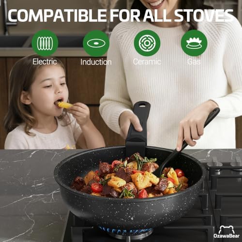 18 Pcs Pots and Pans Set Non Stick, Detachable Handle Cookware
