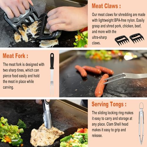 N NOBLE FAMILY 38PCS Griddle Accessories Kit, Professional Grill Tools Set