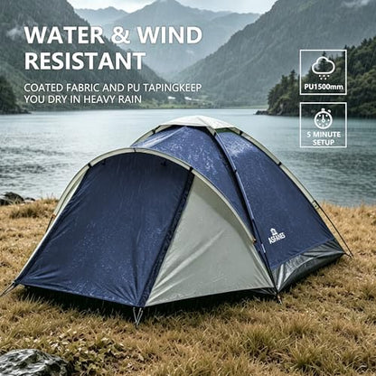 ASFANES Screened Camping Tent, 1-2 Person Waterproof, Haven Tent