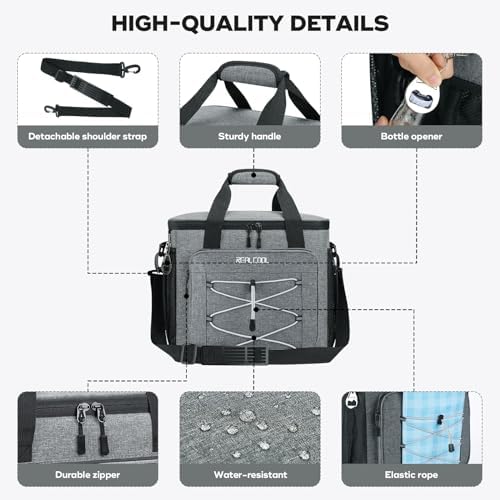 RealCool 35/45 Can Collapsible Soft Cooler Bag, Leakproof Ice Chest