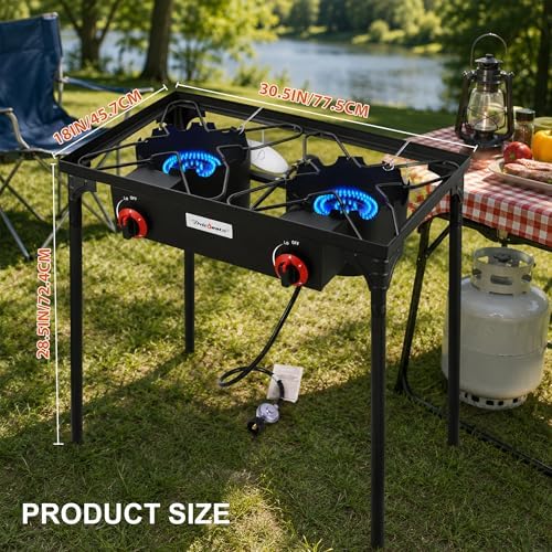 Vivicreate Low Pressure Propane Gas Outdoor Camping BBQ Grill Stove Burner Estufas de Gas para Cocinar Afuera Es gas propano Regulator automatic ignition