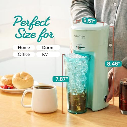 Elite Gourmet HyperChiller EHC824 Iced & Hot Coffee Maker, Mint