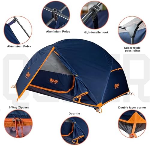 Ultralight Backpacking Tent, Waterproof Camping Tent for Hiking