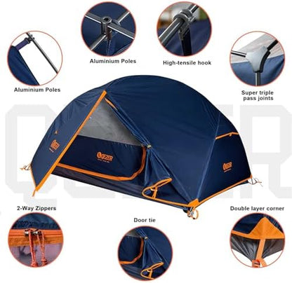 Ultralight Backpacking Tent, Waterproof Camping Tent for Hiking