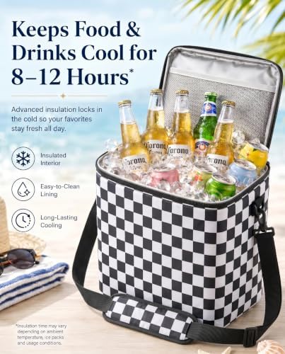 Insulated Cooler Organizer Insert Compatible with XL Bogg Bag,2-in-1 Dry-Wet Separate Tote Insert Leakproof Cooler&Mesh Storage Bag,Bogg Bag Accessories for Beach,Camping