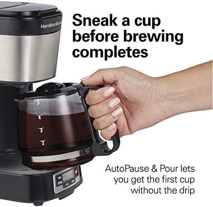 Hamilton Beach 5 Cup Drip Coffee Maker with Easy FrontFill Basket