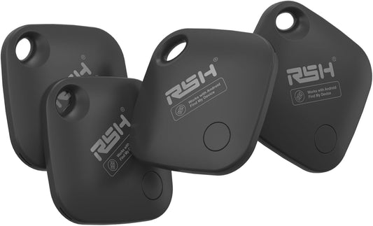 Air Tracker Tag for Android 4 Pack Luggage Tracker Tags Works with Google Find Hub App(Not for iOS) Bluetooth Tracker Key Finder and Item Locator for Luggage, Backpack, Suitcases, Replaceable Battery