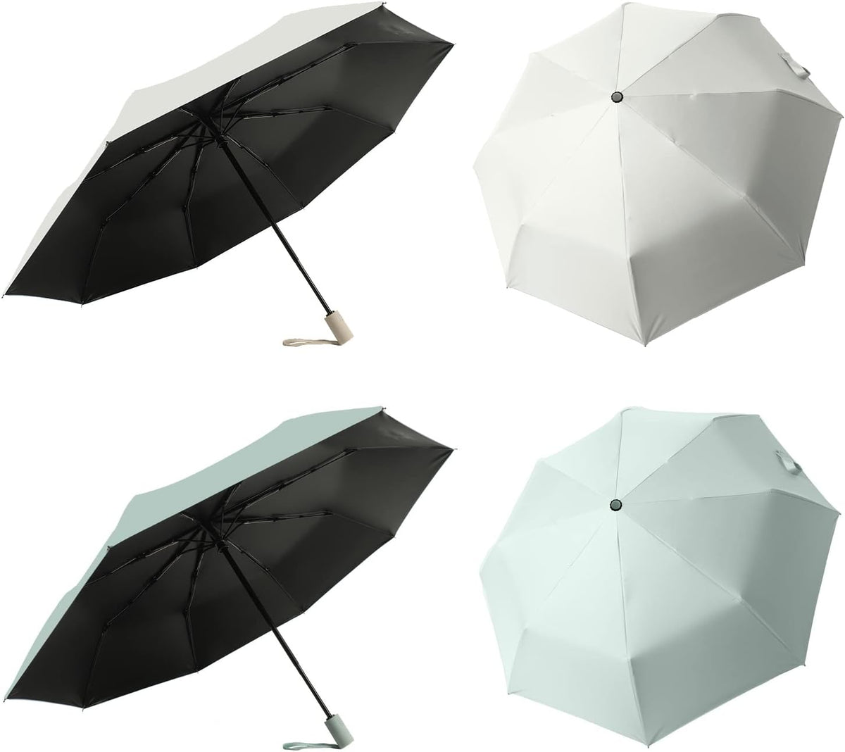 BAODINI Small UV Protection Travel Umbrella Compact for Rain and Sun UPF 50+ 41 inch Portable Umbrella for Women and Men