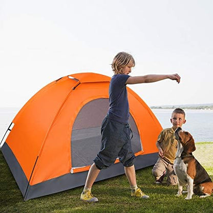 Camping Tent, Waterproof & Windproof Camping Dome Tent Automatic Pop Up Quick Shelter with Portable Carry Bag for Outdoor Hiking