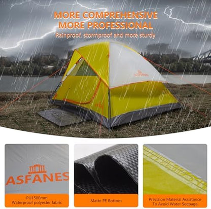 ASFANES Tents for Camping 2/4/6 Person Camping Dome Tent, Waterproof,Spacious, Lightweight Portable Backpacking Tent for Outdoor Camping/Hiking