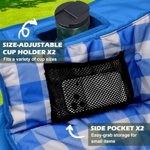 Youtanic 60" Extra Double Camping Chair for Adults, 700lbs Padded Loveseat