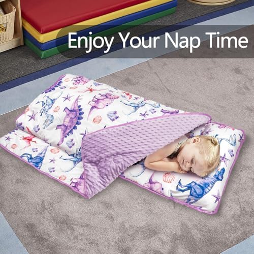 Primlect Toddler Nap Mat with Pillow, Thickened Extra Large Sleeping Bag