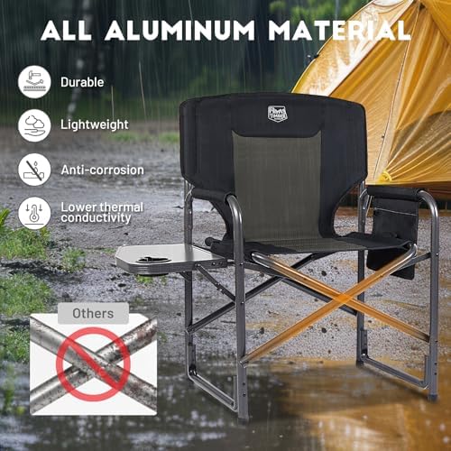 TIMBER RIDGE Aluminum Oversized Camping Chair, Support 400lbs