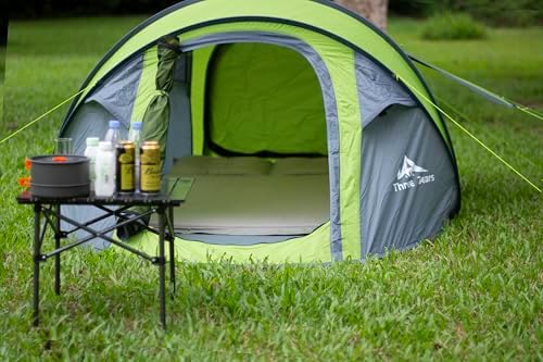 ThreeBears Instant Pop-Up Tent–2 Person Tent with Easy Automatic Setup, Ideal for Camping, Traveling, and Outdoor Adventures. Quick and Convenient Assembly