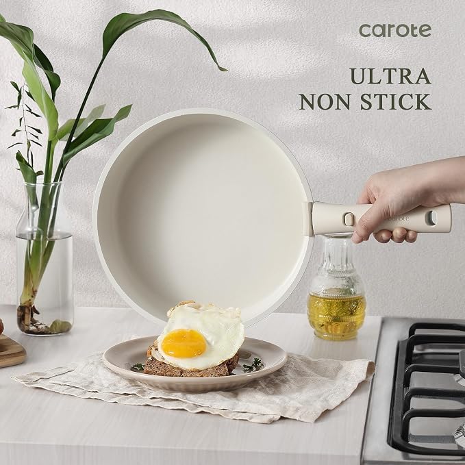 CAROTE 22pcs Pots and Pans Set Non Stick, Detachable Handle Cookware Sets