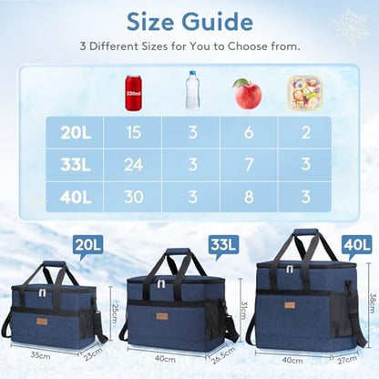 Lifewit Cooler Bag 30/50/60 Cans Collapsible, Insulated Large Lunch Bag