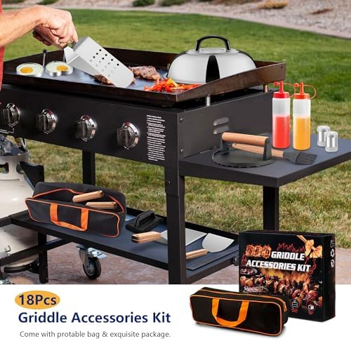 Joyfair 18Pcs Griddle Accessories Kit for Blackstone, (Wooden Handles)