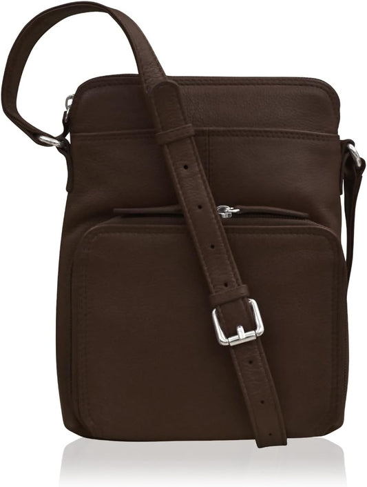 ili New York Genuine Leather Crossbody Bags for Women - Premium RFID Blocking Shoulder Bag Organizer with Adjustable Strap