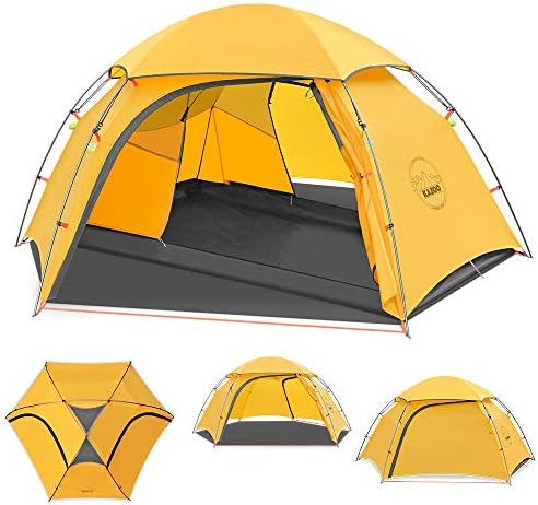 KAZOO Waterproof Backpacking Tent Ultralight 1/2 Person Lightweight Camping Tents 1/2 People Hiking Tents Aluminum Frame Double Layer