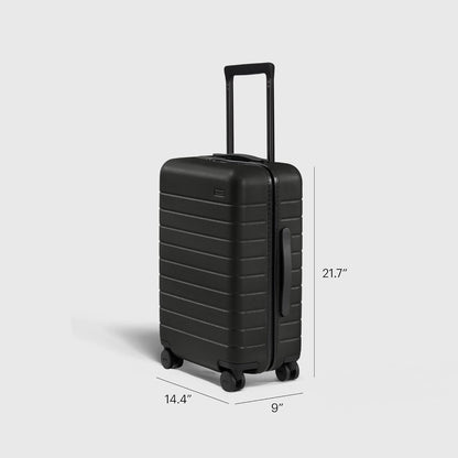 Away Carry-On Luggage, Lightweight Hardside Suitcase with Spinner Wheels, 22 Inch Airline Approved, TSA Lock, Jet Black