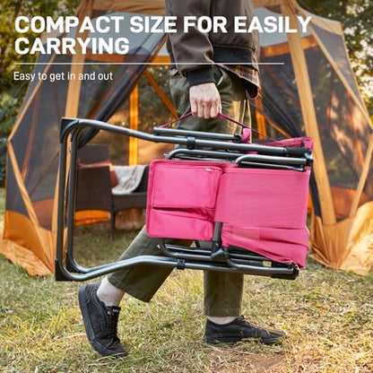 EVER ADVANCED Portable 30.7" Seat Height Tall Camping Directors Chair