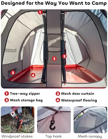 2-Person Waterproof Motorcycle Tent for Camping