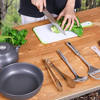 Gejoy 42 Pcs Camping Cookware Mess Kit Pots and Pans Set for 4 People