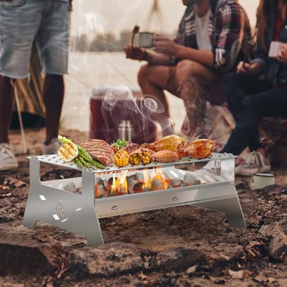 Onlyfire Portable Charcoal Grill, Heavy Duty Stainless Steel